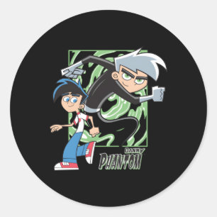 Danny Phantom met Danny en Phantom Ronde Sticker