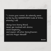 Danny, TOWN Briefkaart (Achterkant)