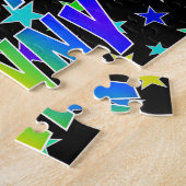 "DANNY" voornaam, geun "HAPPY BIRTHDAY" Legpuzzel (Zijkant)