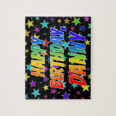 "DANNY" voornaam, geun "HAPPY BIRTHDAY" Legpuzzel (Verticaal)