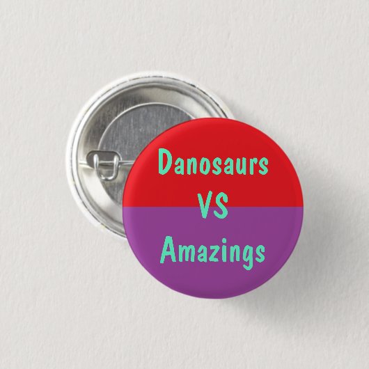 Danosaurs Vs Amazings Button (Voorkant /achterkant)
