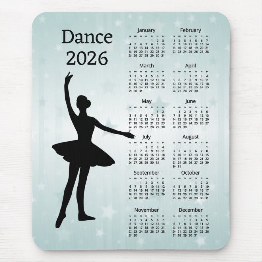 Dans 2026 Kalender  Muismat (Voorkant)