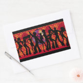 dans-295134 dansfeest disco muziek 60 ies silhou rechthoekige sticker (Envelop)