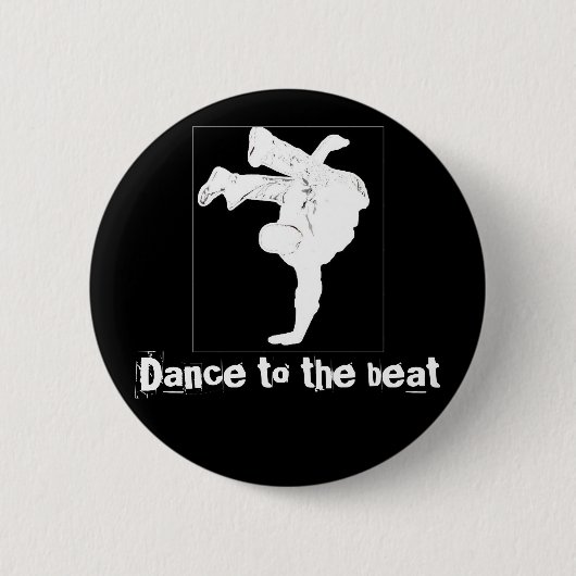 Dans aan de slag ronde button 5,7 cm (Voorkant)