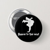 Dans aan de slag ronde button 5,7 cm (Voorkant /achterkant)