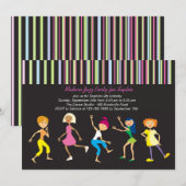 Dans aan de uitnodiging van de partij Music Girl (Voorkant / Achterkant)