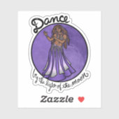 Dans aan het licht van de maan sticker (Vel)