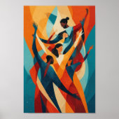 Dans abstracte kunst poster (Voorkant)