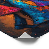 Dans abstracte kunst poster (Hoek)