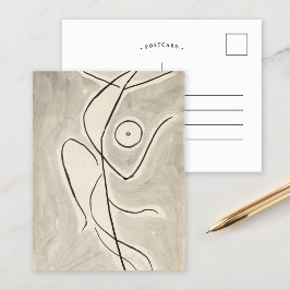 Dans abstractie | Abraham Walkowitz Briefkaart