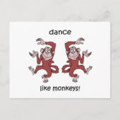 Dans als apen! briefkaart (Voorkant)