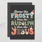 Dans als een ijzige glans als Rudolph Love Like Kaart (Voorkant / Achterkant)