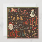 Dans als Frosty Citaat Inspirerend Kerstkaart (Voorkant)