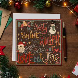 Dans als Frosty Citaat Inspirerend Kerstkaart