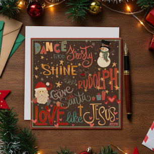 Dans als Frosty Citaat Inspirerend Kerstkaart