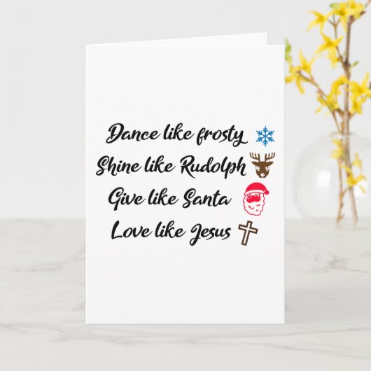 Dans als Frosty Kaart (Gele Bloem)