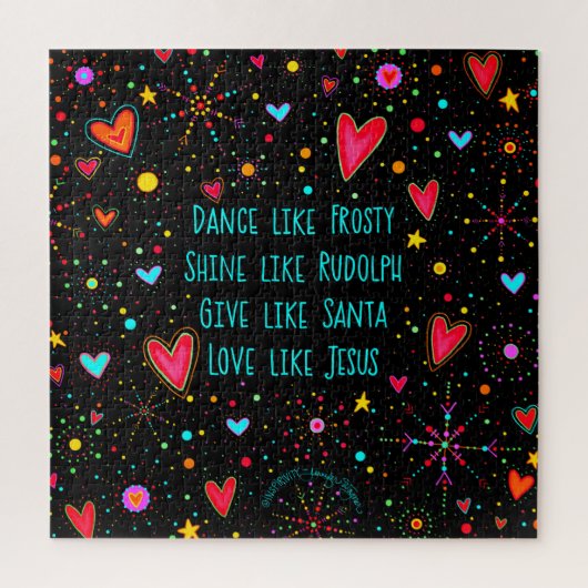 Dans als Frosty Modern Christmas Inspiring Legpuzzel (Verticaal)