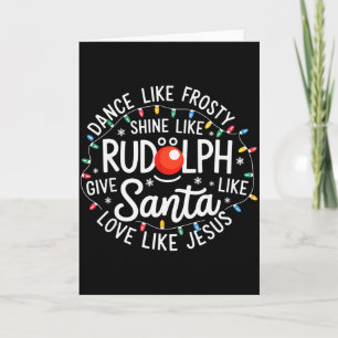 Dans als Frosty Schijn als Rudolph Geef als de Ker Kaart