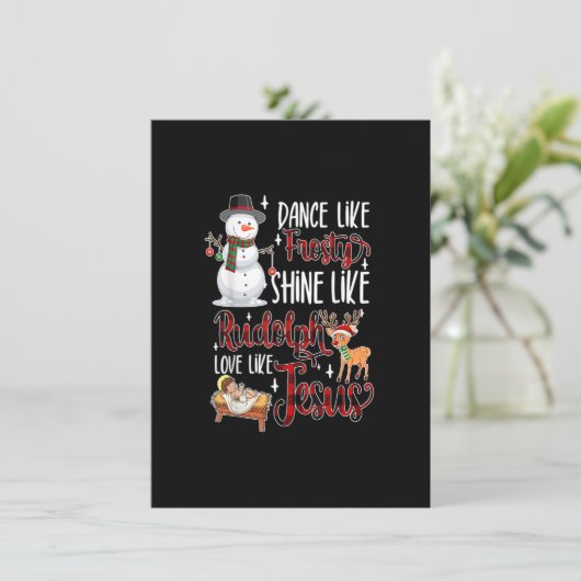 Dans als Frosty Schijn als Rudolph Hou als Jes Kaart (Staand voorkant)