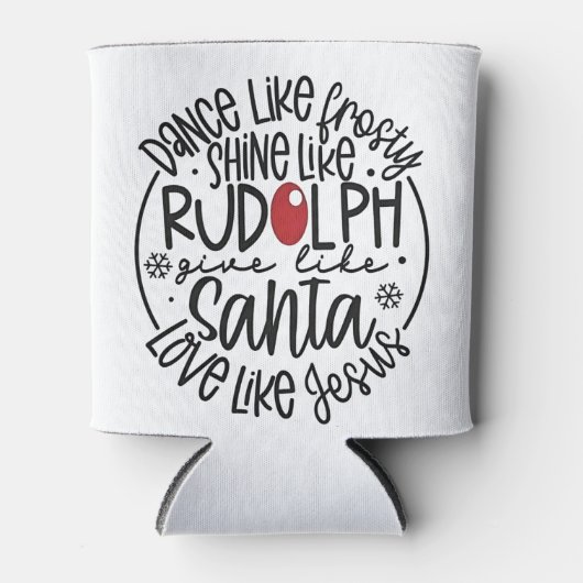 Dans als Frosty, Schijn als Rudolph Kerstmis Blikjeskoeler (Voorkant)