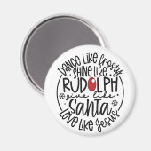 Dans als Frosty, Schijn als Rudolph Kerstmis Magneet (Voorkant / Achterkant)
