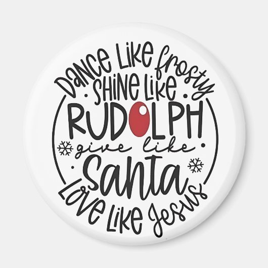 Dans als Frosty, Schijn als Rudolph Kerstmis Magneet (Voorkant)