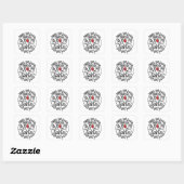 Dans als Frosty, Schijn als Rudolph Kerstmis Vierkante Sticker (Vel)