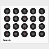 Dans als Frosty Schijn als Rudolph Liefde als Jezu Ronde Sticker (Vel)