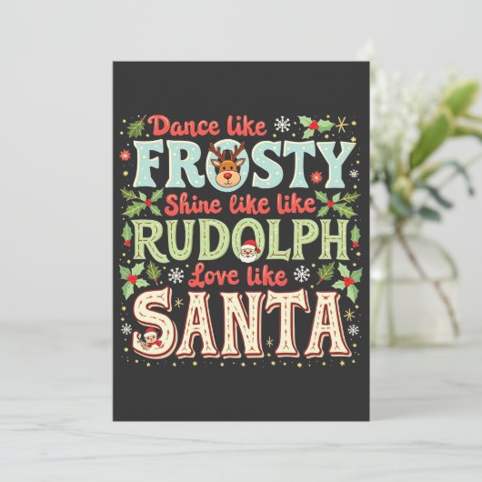 Dans als Frosty Schijn als Rudolph Liefde Kaart (Staand voorkant)