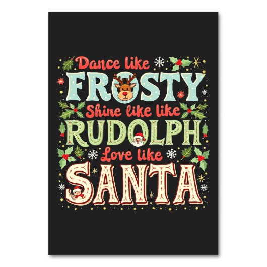Dans als Frosty Schijn als Rudolph Liefde Kaart (Voorkant)