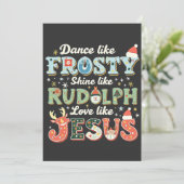 Dans als Frosty, Schijn als Rudolph, Liefheb als J Kaart (Staand voorkant)