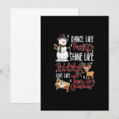 Dans als Frosty, Schijn als Rudolph, Liefhebben al Kaart (Voorkant / Achterkant)