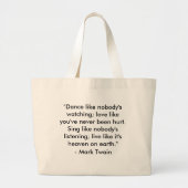 "Dans als niemand kijkt" Grote Tote Bag (Voorkant)