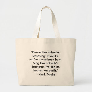 "Dans als niemand kijkt" Grote Tote Bag
