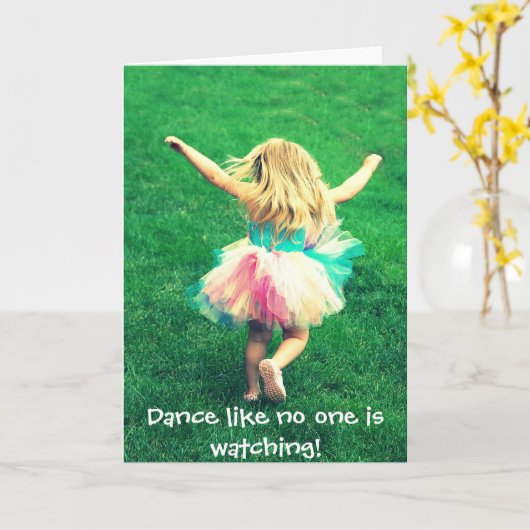 Dans als niemand kijkt! kaart (Gele Bloem)