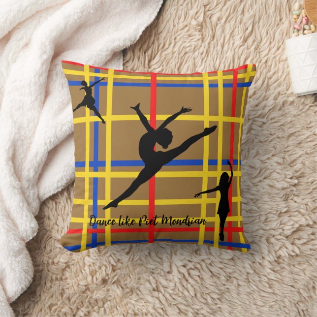 Dans als Piet Mondrian Modern Art Kussen (Deken)