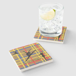 Dans als Piet Mondrian Modern Art Stenen Onderzetter