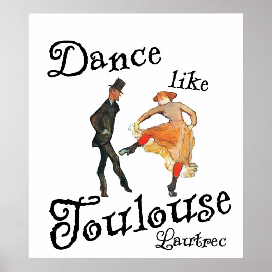 Dans als Toulouse Lautrec Poster (Voorkant)