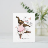 Dans alsof niemand kijkt Grappige Balletbeer Briefkaart (Staand voorkant)
