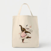 Dans alsof niemand kijkt Grappige Balletbeer Tote Bag (Voorkant)