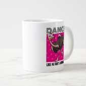 Dans alsof niemand kijkt Grappige Cartoon Struisvo Grote Koffiekop (Voorkant rechts)