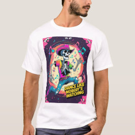 Dans alsof niemand kijkt Wilde Groovy Skeletbewegi T-shirt