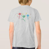 Dans alsof niemand leeft, grappige dansende skelet Tri-Blend shirt (Achterkant)
