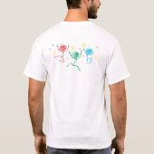 Dans alsof niemand leeft Grappige dansende skelett T-shirt (Achterkant)
