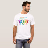 Dans alsof niemand leeft Grappige dansende skelett T-shirt (Voorkant volledig)
