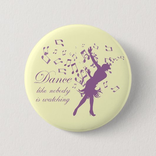 Dans alsof niemand naar de pinback-knop kijkt ronde button 5,7 cm (Voorkant)