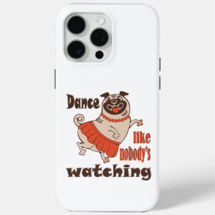Dans alsof niemand naar meiden kijkt Pug Dog iPhone 15 Pro Max Hoesje