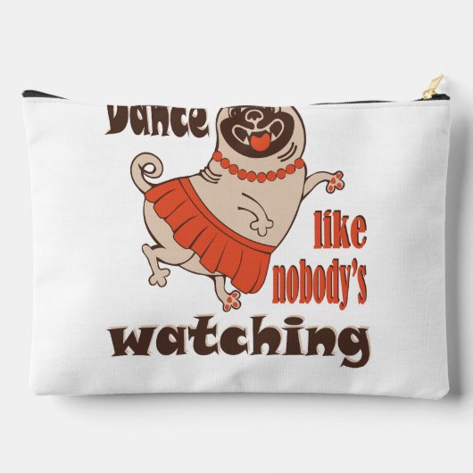 Dans alsof niemand naar meiden kijkt Pug Dog Etui (Achterkant)