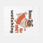 Dans alsof niemand naar meiden kijkt Pug Dog Fleece Deken (Voorkant (Horizontaal))