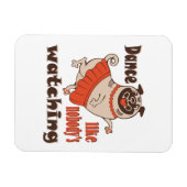 Dans alsof niemand naar meiden kijkt Pug Dog Magneet (Horizontaal)